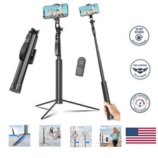 72" Professional Cell Phone Holder Camera Tripod Stand Remote Selfie Stick US