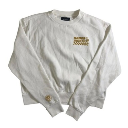 Atwyld White Motor Sweat Shirt Size Medium