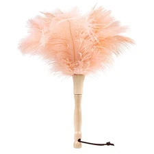 Ostrich Feather Duster 12 Inch Handheld Duster Supplies, Wooden Handle Feathe...