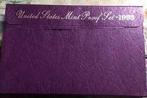 1993 Proof Set U.S. Mint Original Government Packaging-Some Toning