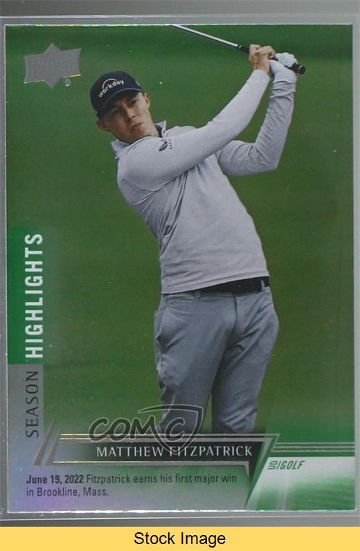 2024 Upper Deck Silver Foil Matthew Fitzpatrick #77 Rookie RC READ 0x2e