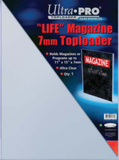 5 Ultra Pro 11x15 Life Magazine 7mm New Thick Toploaders Rigid Art Lobby Card