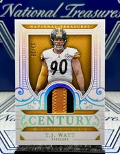 2025 National Treasures TJ Watt Century Materials Holo Silver MEM,/25🔥Steelers