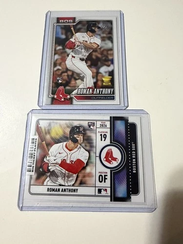 2026 Topps Heritage Roman Anthony 2 Card Plus Ticket Rookie Lot -  Red Sox #86
