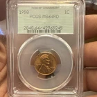 1958 Lincoln Wheat Cent 1C PCGS MS64 RD 35th Anniversary Slab Cert# 42365245