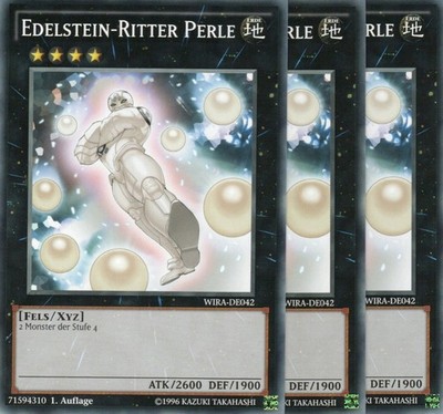yugioh 3x Gem Knight Pearl WIRA-EN042 COMMON German