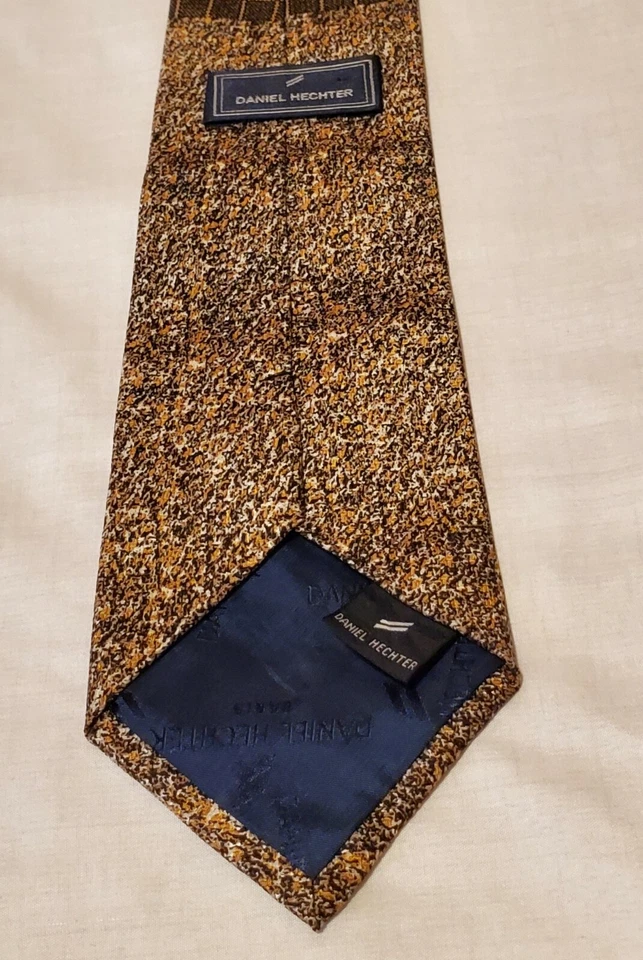 Corbata de seda para hombre DANIEL HECHTER hecha en Italia, L 58" W 4 1\2" Foto 4 de 4