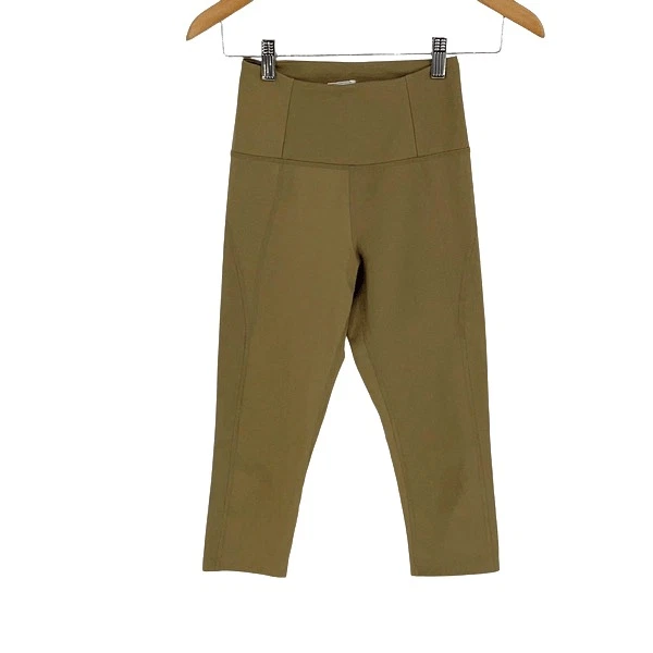 girlfriend-collective wide elastic waistband capri leggings