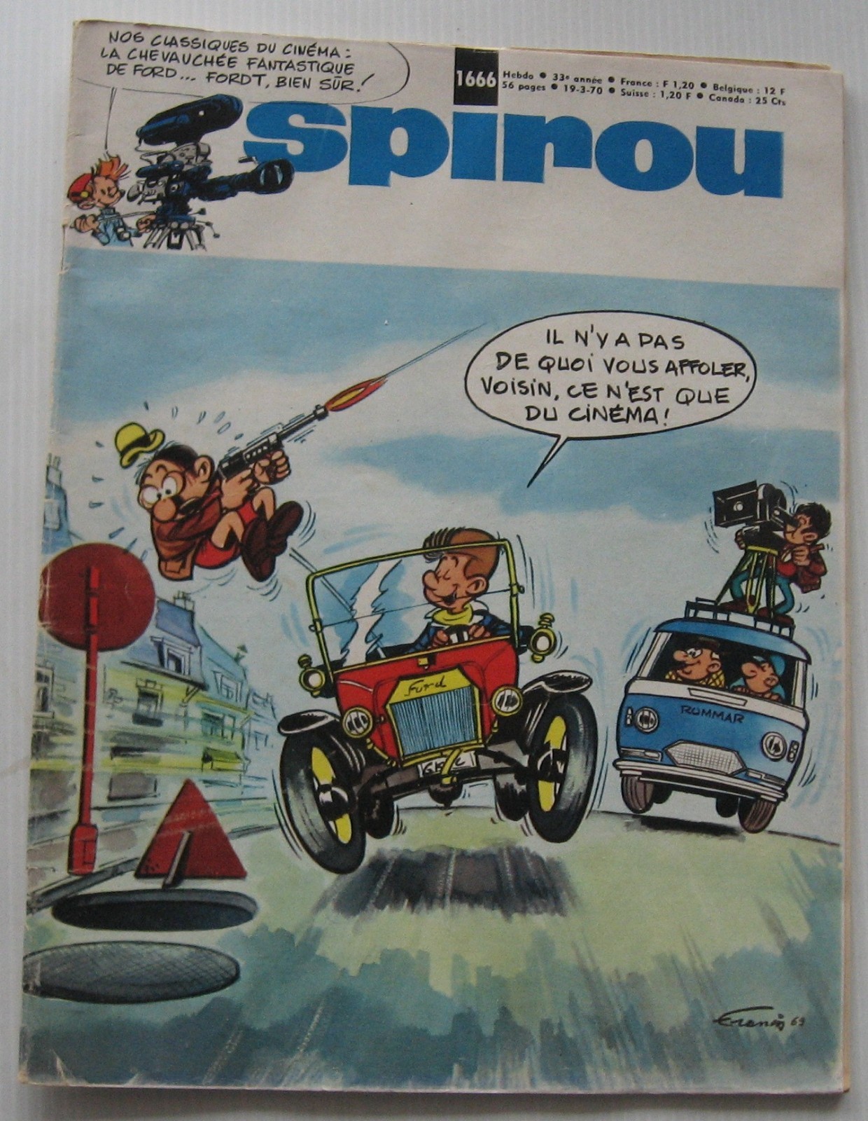 Spirou Journal No. 1666 Marc Lebut / Mini Story 1970 Good Condition