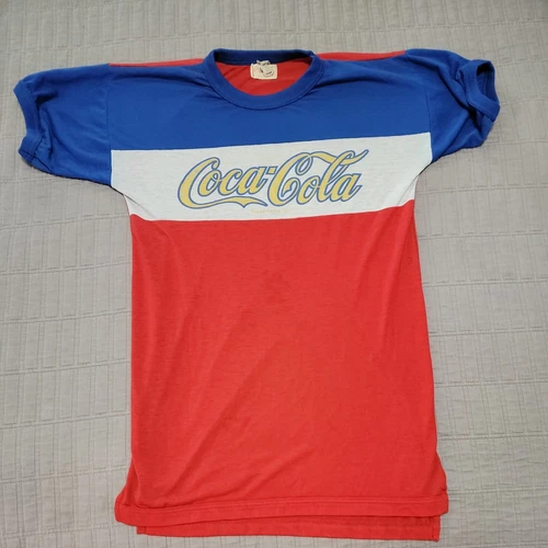 Wundies Vintage 80s Coca Cola Logo Tshirt Size M Medium 8/10 Kids Pajamas Coke