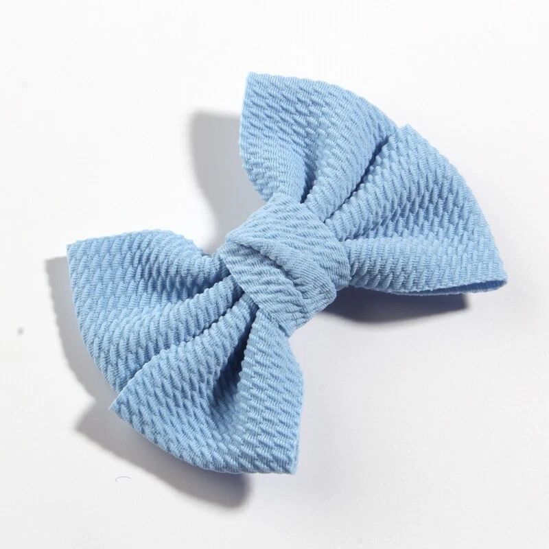 50PCS 11CM 4.3" Big Seersucker Waffle Hair Bows For Hair Accessories Boutique - Image 3 of 4