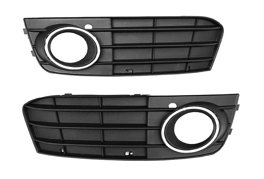 Front Fog Lights Light Lamps & Grilles Set Kit For Audi A4 B8 A4l 2009-2012 NEW - Image 2 of 4