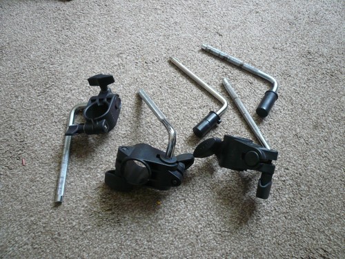 3 x Roland rack clamps with L rods and 2 L rods