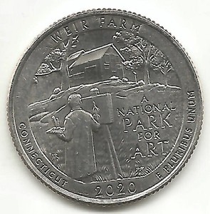 U S A 2 º Quarter 11ª Series National Parks D Weir Farm Nº 52 Ebay