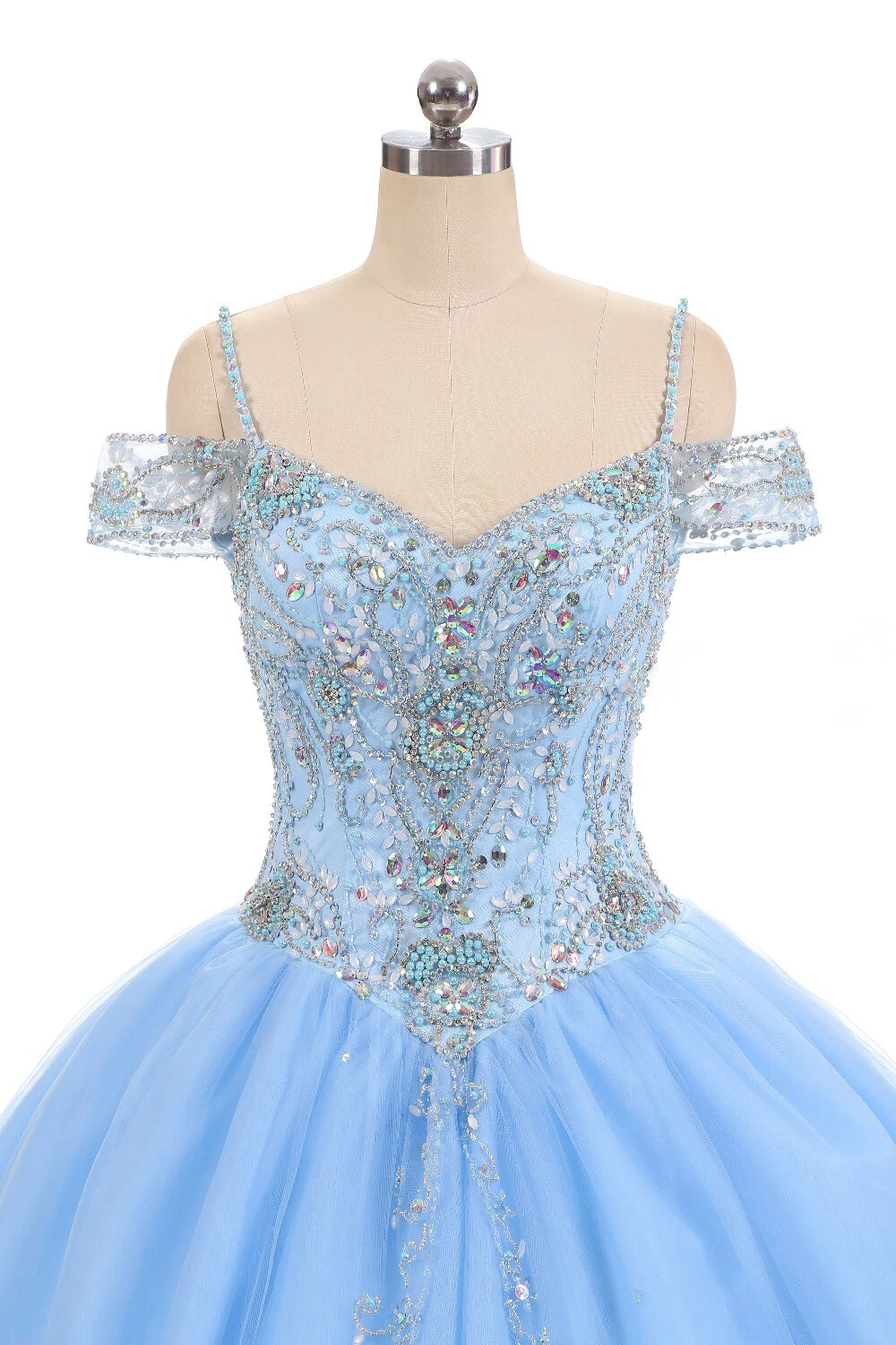 VALENTINO Abiti Cenerentola Quinceanera con perline spalle scoperte principessa ballo festa abito da ballo