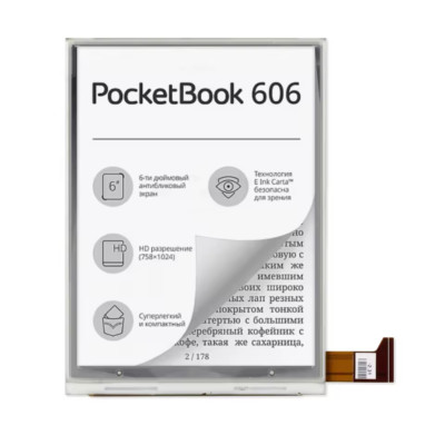 6 Zoll ed060xcd für Pocketbook 606 Basic 4 PB606 E -Book -Leser -Anzeige -Teile