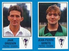 381 DREESEN JEAN-PIERRE GERETS BELGIUM PATRO EISDEN STICKER FOOTBALL 87 PANINI