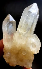 99g WOW!Phantom 'Bule Ghost' Pyramid skeletal Elestial QUARTZ Crystal Point d124