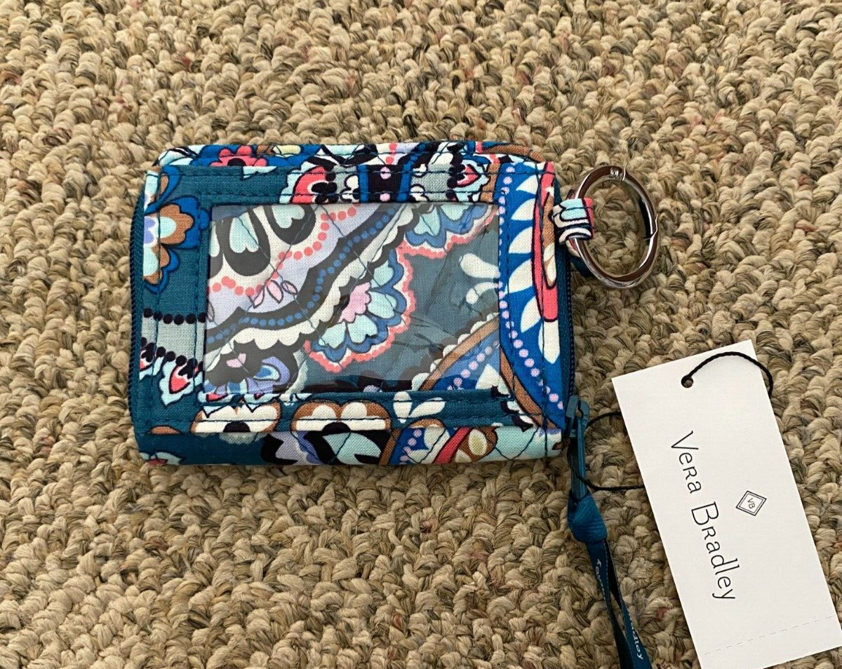 Vera Bradley RFID Petite Small Zip Around Wallet 26328-16976 Haymarket  Paisley