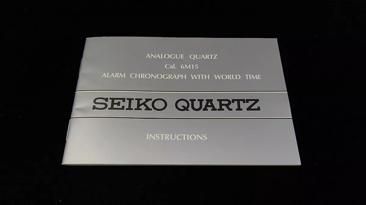 SEIKO Analogue Quartz ALARM chronograph Watch Instructions Cal.6m15 eBay