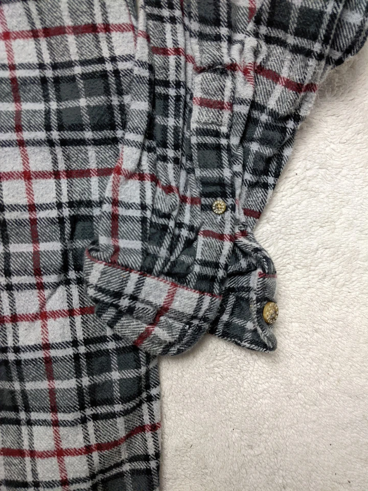 Camisa Moose Creek Para Hombres 2XL Negra Roja Escocesa Franela Escocesa Pesada Foto 2 de 4