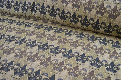 SALAMON.TEXTIL Möbelstoff Bezugsstoff Polsterstoff Meterware Stof Jacquard Ornament Barock Rank