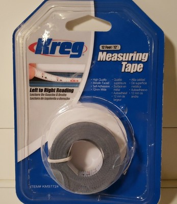 Kreg 12' Measuring Tape Self Adhesive New In Damaged Box