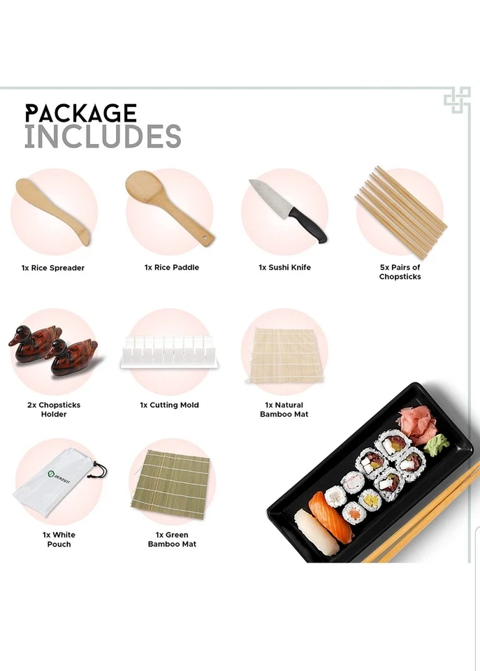 Sushi Maker, All in 1 Easy Sushi Making Kit for Beginners, Sushi Kit with knife - Image 2 of 4