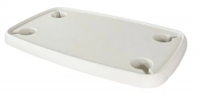 PONTTOR Tischplatte aus Kunststoff, weiß, Fassförmig, 46x76cm Boot Wohnmobil Wohnwagen