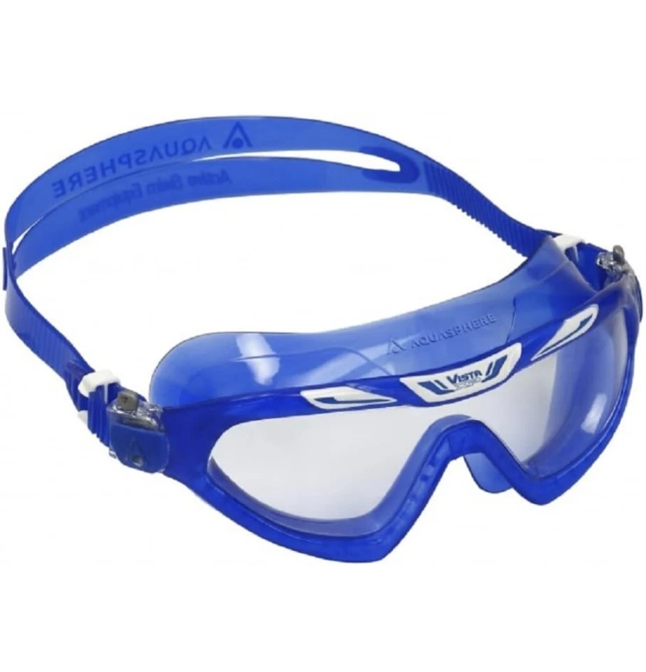 Aqua Sphere Vista XP Swimming Goggle Blue/Clear Lens Made In Italy