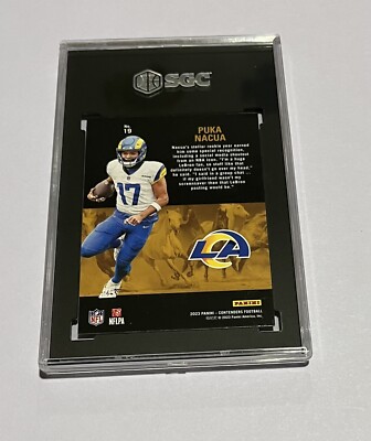 Puka Nacua RC SGC 8.5 2023 Panini Contenders Rookie Stallions #19