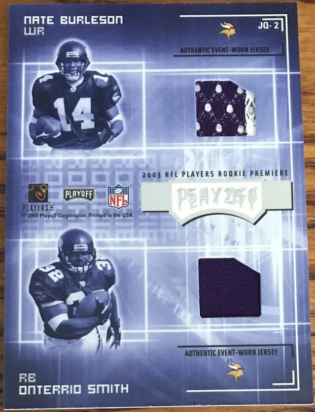 2003 Playoff Honors Jersey Quads Johnson/Pinner/Burleson/Smith #JQ-2 #’d 154/250 - Image 2 of 3