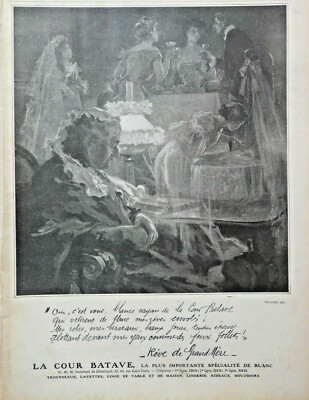  PRESSEWERBUNG 1907 HOF BATAVE SCHLÜSSELANHÄNGER WICHTIGE SPEZIALITÄT VON WEISS
