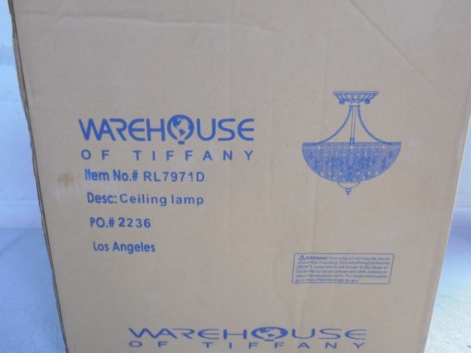 Современная римская антикварная бронзовая комнатная люстра с абажуром Tiffany Drake 3 лампы - Изображение 4 из 4