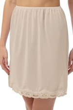 Cling Resistant 18" Mini Lace Trim Half Slip Under Skirt by Marlon