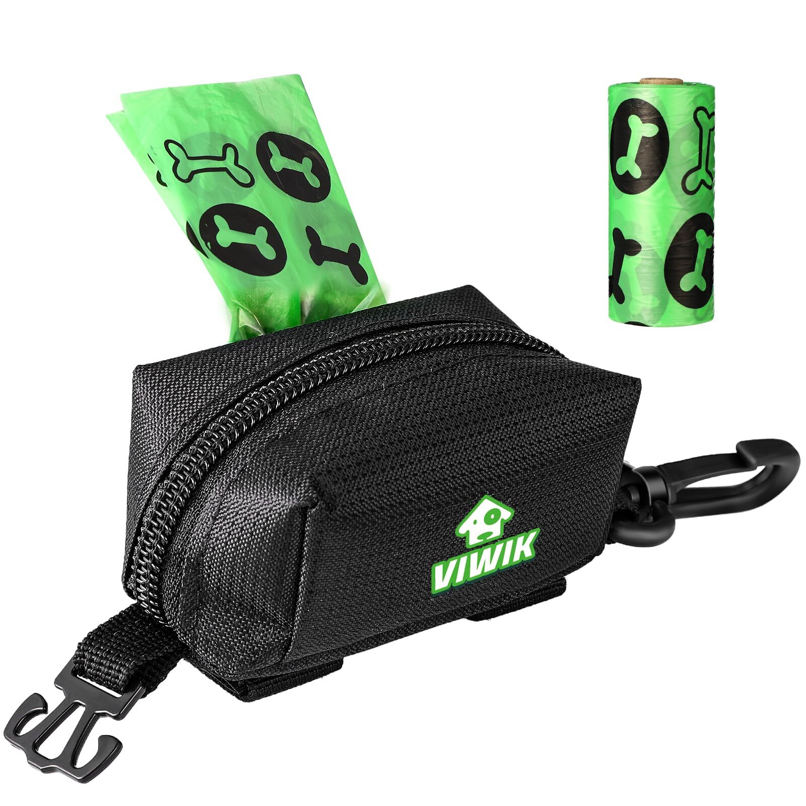 tDog Poop Bag Holder for Leash, Dog Waste Bag Dispenser with 1 Count (Pack of 1)