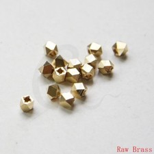30 Pieces Raw Brass Faceted Spacer- 4x4mm CW-1701C-M-211