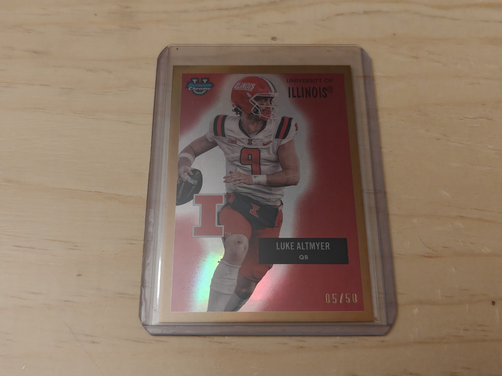 2025 Bowman Chrome University Luke Altmyer #55AV-7 1955 Gold Refractor /50