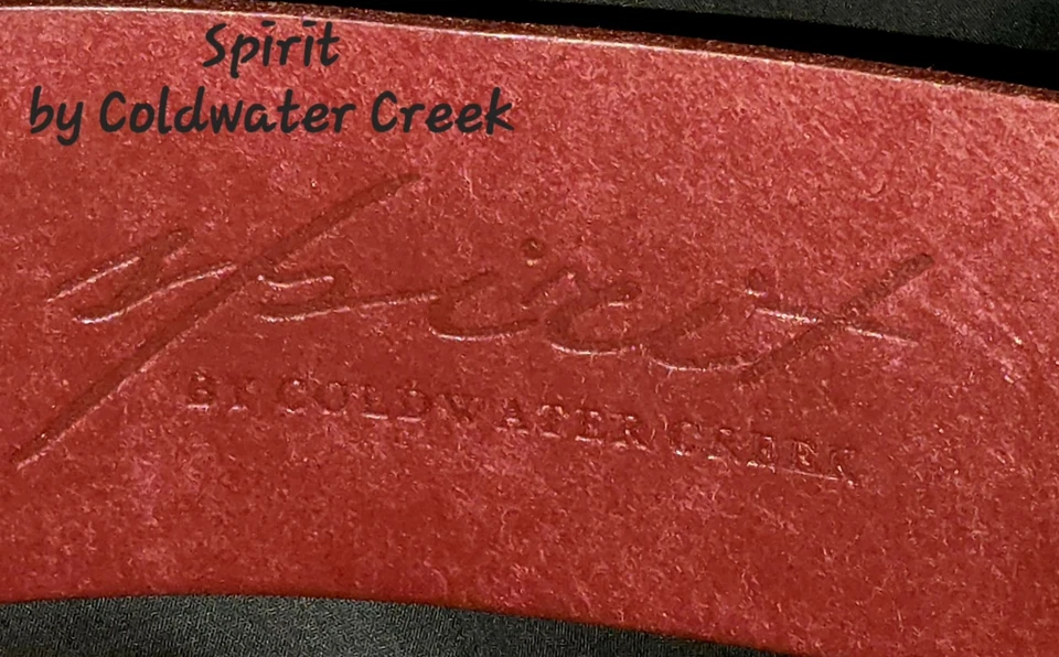 Cinturón para mujer Coldwater Creek Spirit cuero genuino rojo vino XL Foto 3 de 4