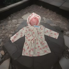 Carters 0-9 Months Pink Little Lamb Bath Robe For Babies Soft Fabric