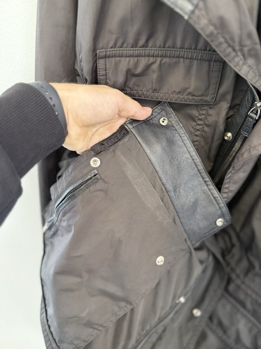 Zegna Herren Jacke schwarz Nylon mit Lederbesatz Größe XXL - Bild 12 von 21