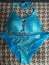JETTE Damen Bikini 2-teilig Gr. 38 blau Schla...