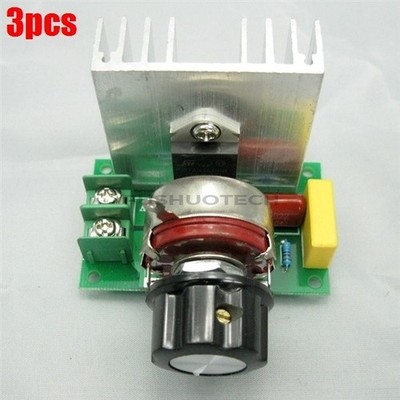 3Pcs Dimming Dimmers Speed Controller Thermostat 3800W Voltage Regulator Scr ag 