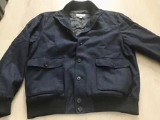 Daniel Cremieux Collection Men's Wool Navy Blue Plaid Large Lined Luxury Coat