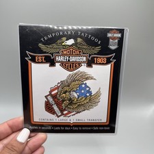 Harley Davidson Biker American Eagle Temporary Tattoo