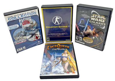 PC Game Lot of 4 | Counter-Strike Anthology Star Wars Galaxies EverQuest
