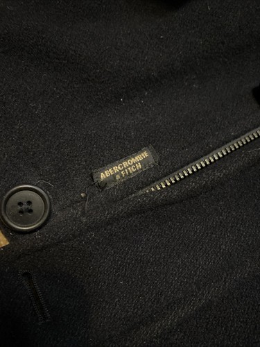 Vintage Abercrombie & Fitch Coat Men’s Size XL Navy Wool Lined Jacket RN 75654 - Picture 3 of 16