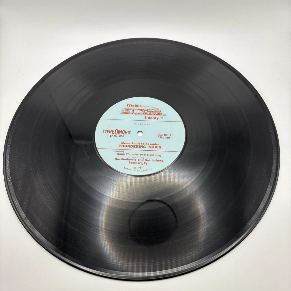 1972 TRAIN Steam Locomotive Sounds Railroading Under Thundering Skies LP Stero Foto 4 de 4