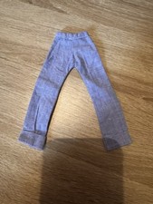 Vintage 1960s Doll Jeans Flairs Blue Denim Trousers Sindy Barbie Fashion Clothes
