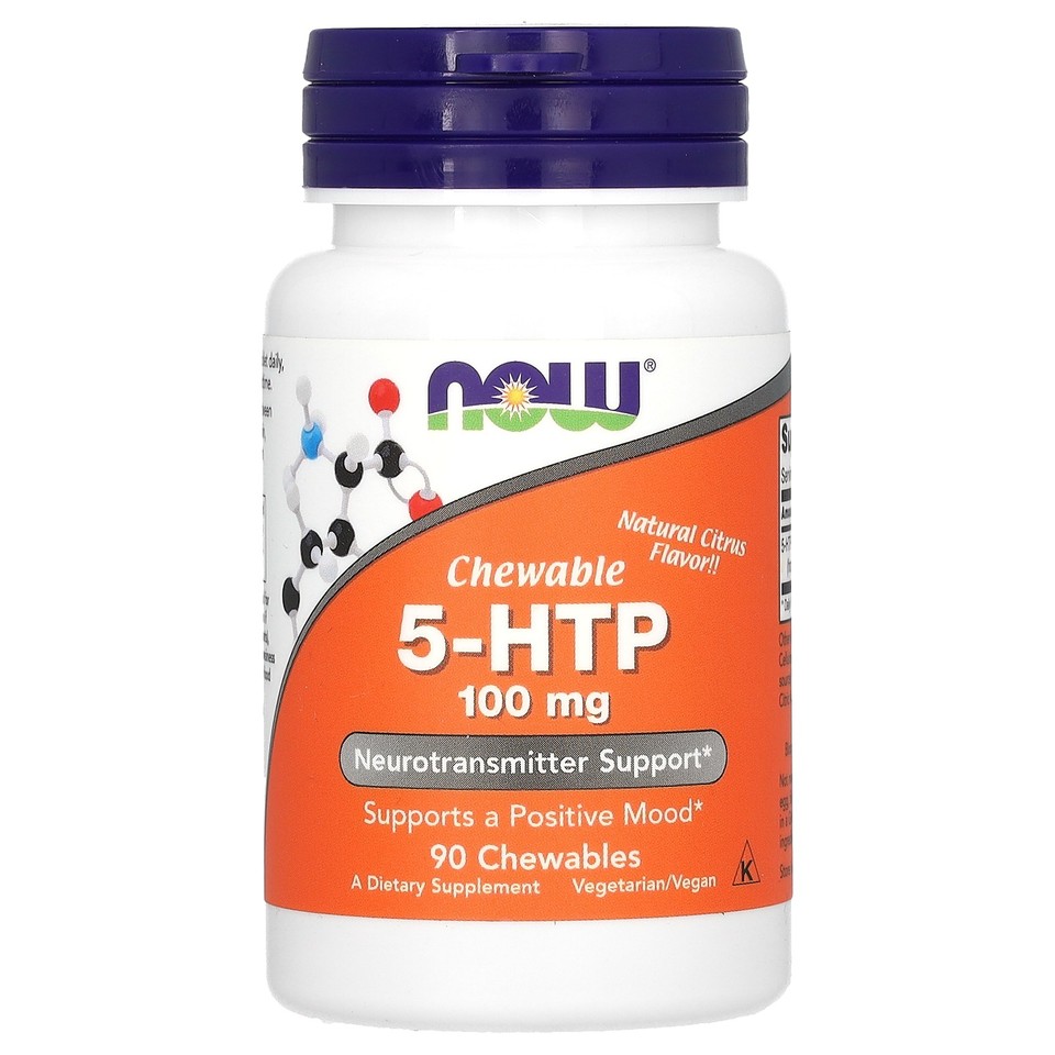 5-HTP, Natural Citrus, 100 mg, 90 Chewables